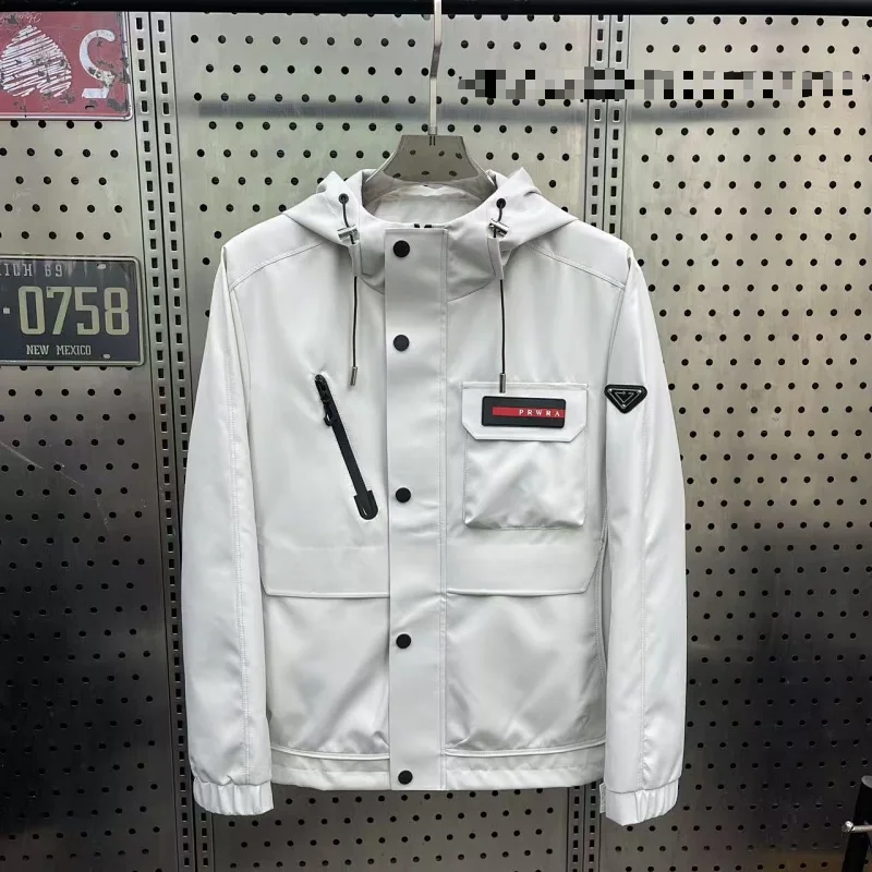 防风衣字母标+袖标 白